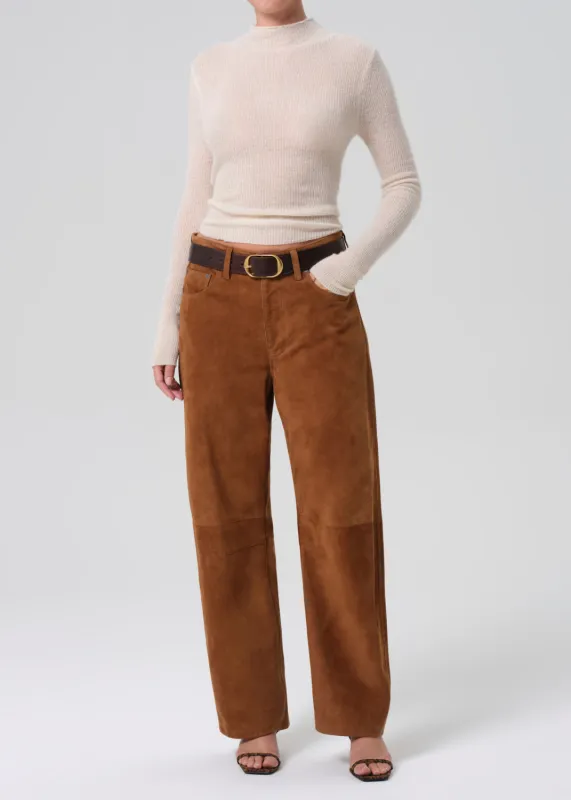 Miro Relaxed Suede Pant in Toasted Caramel sold by Citizens Of Humanity
