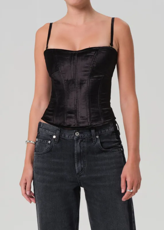 Darya Corset Top in Black sold by Citizens Of Humanity