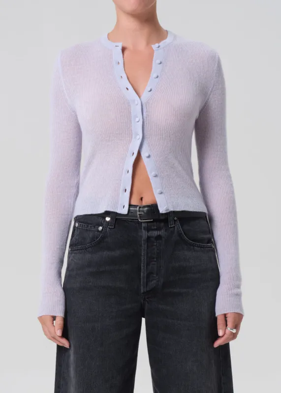 Tabitha Long Sleeve Cardigan in Pale Blue sold by Citizens Of Humanity