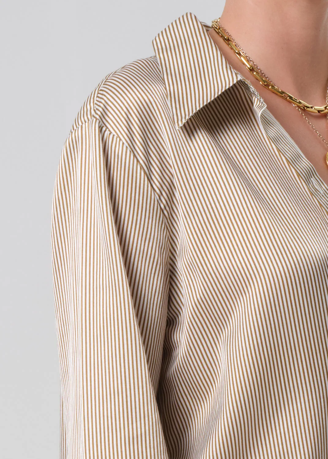 Camilia Shirt in Bronze Stripe sold by Citizens Of Humanity product image thumbnail 4