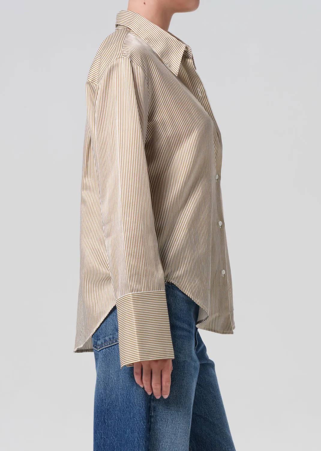 Camilia Shirt in Bronze Stripe sold by Citizens Of Humanity product image thumbnail 3