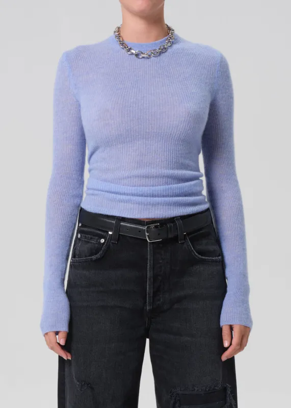 Alessia Crewneck Sweater in Heather Robin sold by Citizens Of Humanity