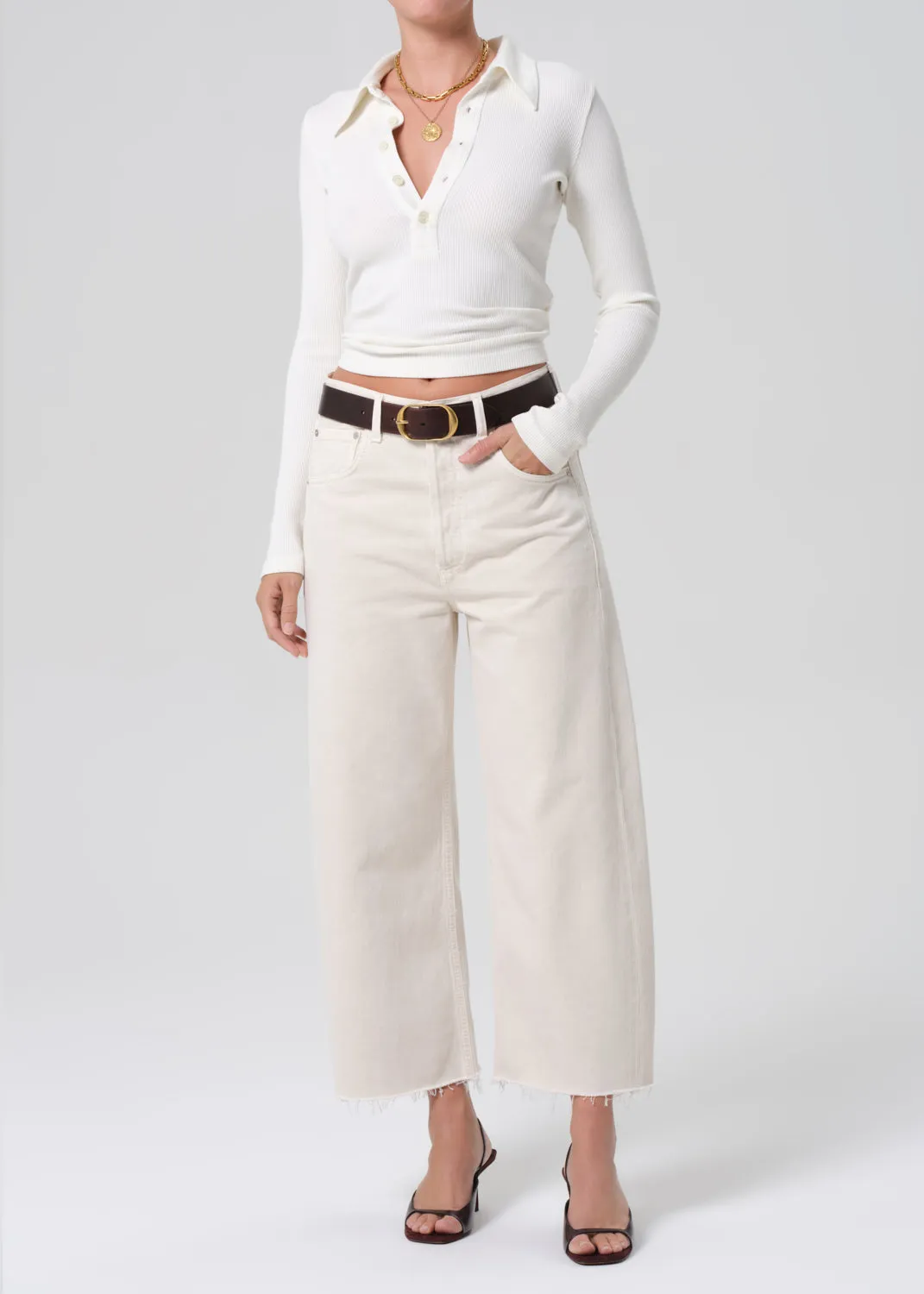 Long Sleeve 60's Polo in Pashmina sold by Citizens Of Humanity product image thumbnail 5