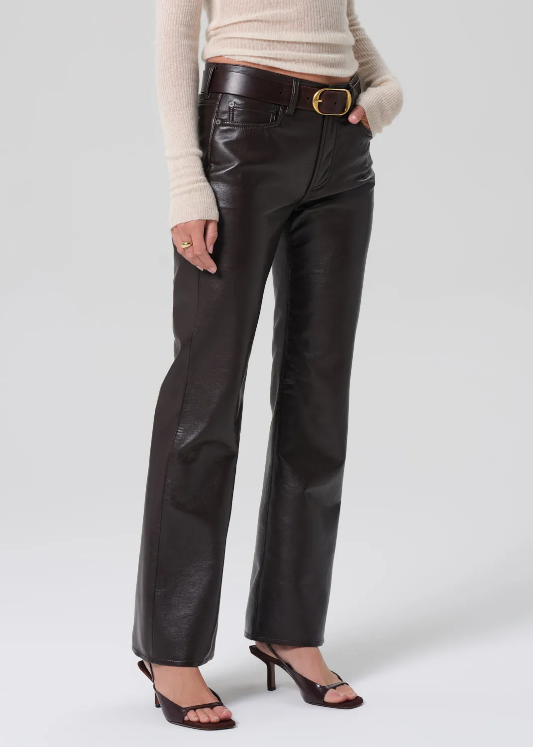 Genova Low Rise Boot Recycled Leather in Chocolate Dark Brown sold by Citizens Of Humanity product image thumbnail 5