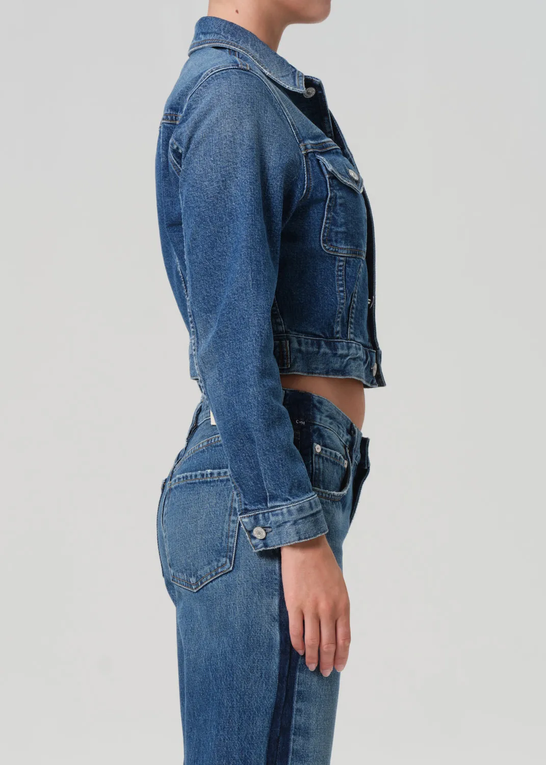 Charisse Shrunken Jacket in Briar sold by Citizens Of Humanity product image thumbnail 3