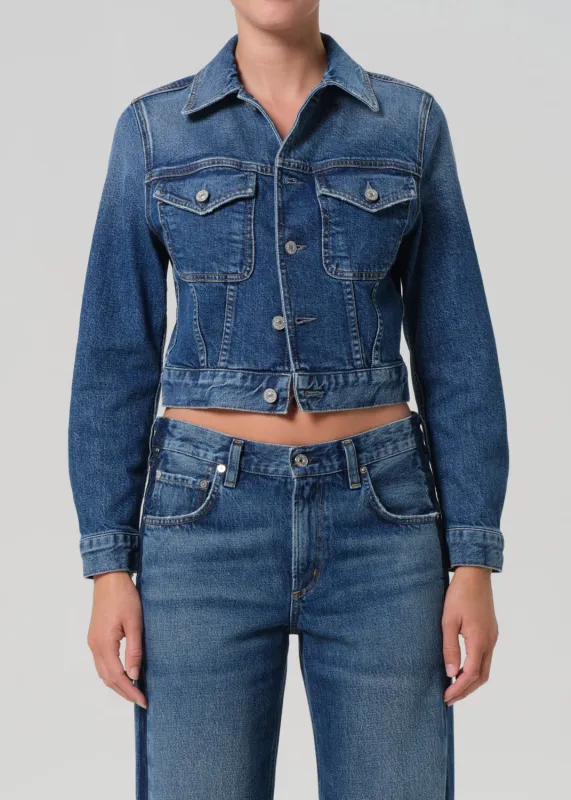 Charisse Shrunken Jacket in Briar sold by Citizens Of Humanity