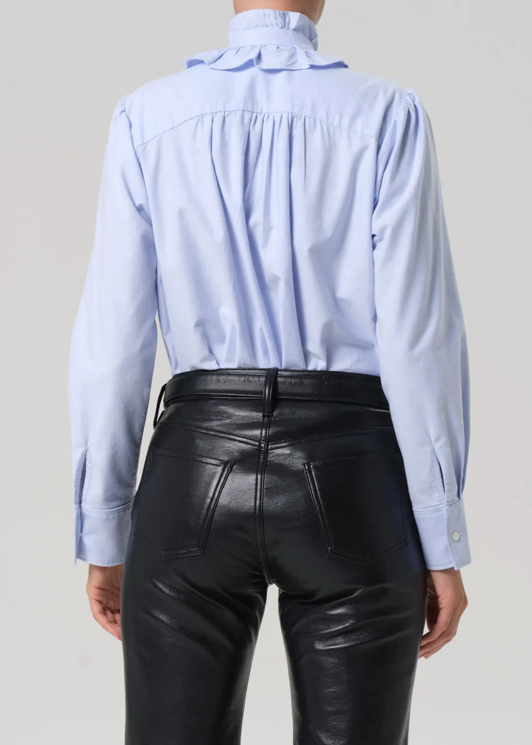 Calista Frill Collar Shirt in Blue sold by Citizens Of Humanity product image thumbnail 3