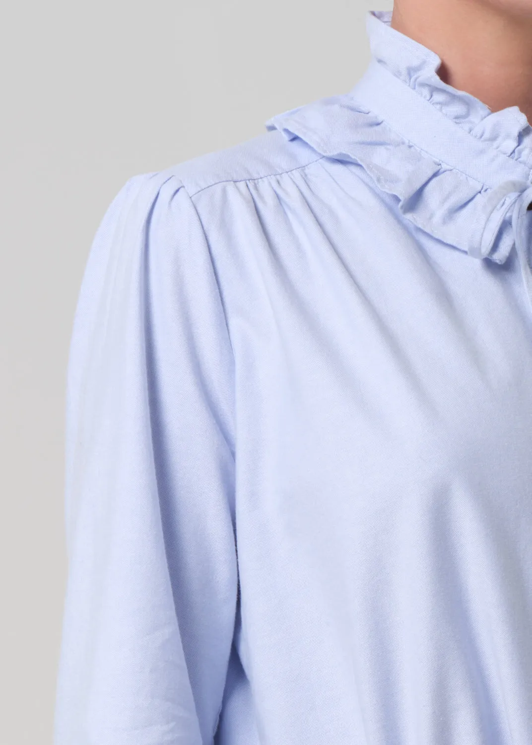 Calista Frill Collar Shirt in Blue sold by Citizens Of Humanity product image thumbnail 5