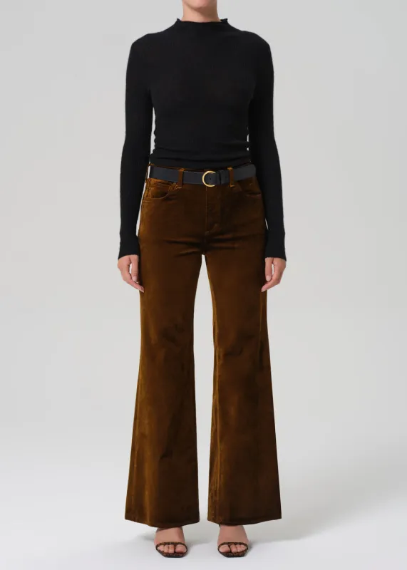 Kimberly 70's Flare Velvet in Golden sold by Citizens Of Humanity
