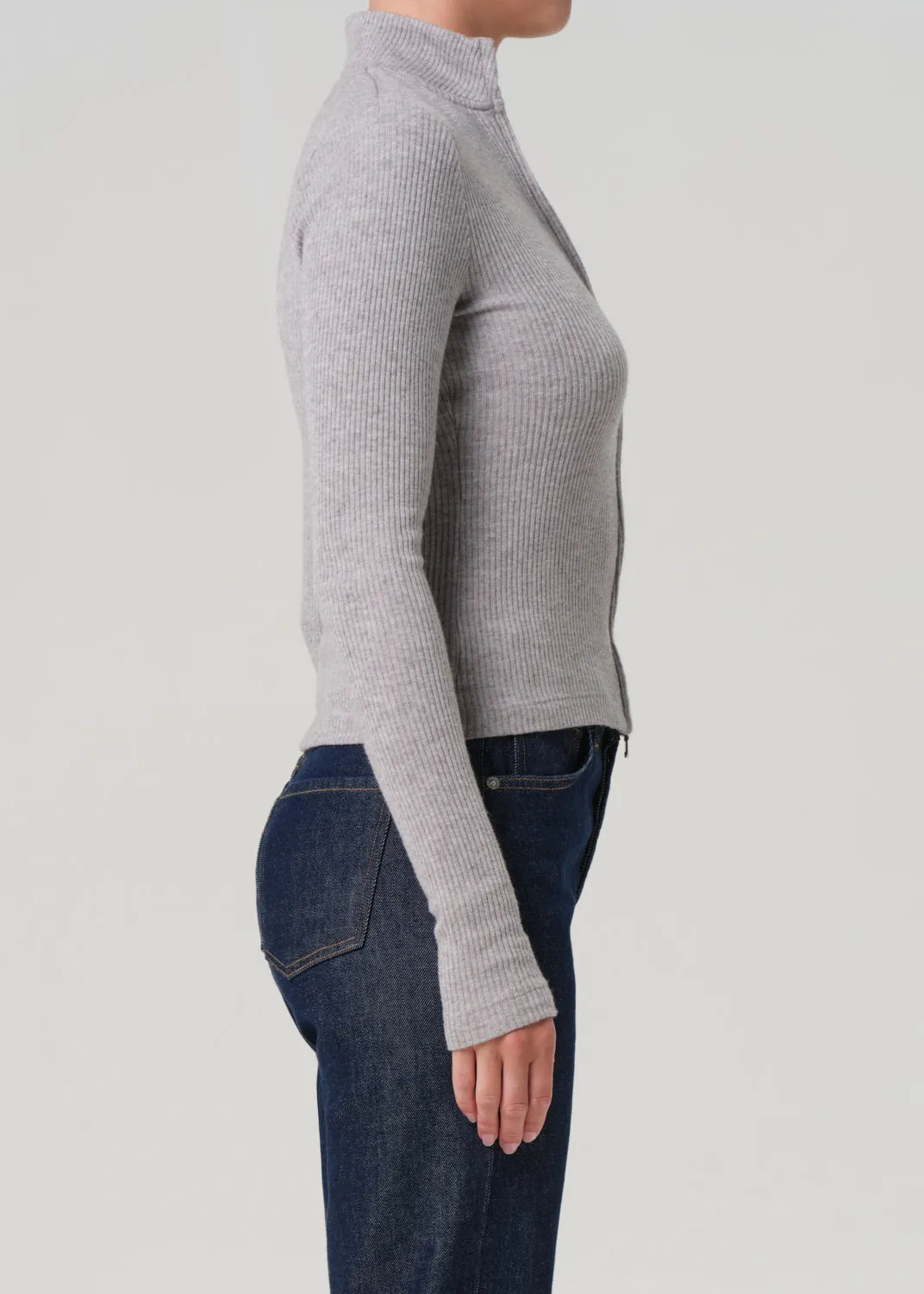 Zip Cardigan in Heather Grey sold by Citizens Of Humanity product image thumbnail 3