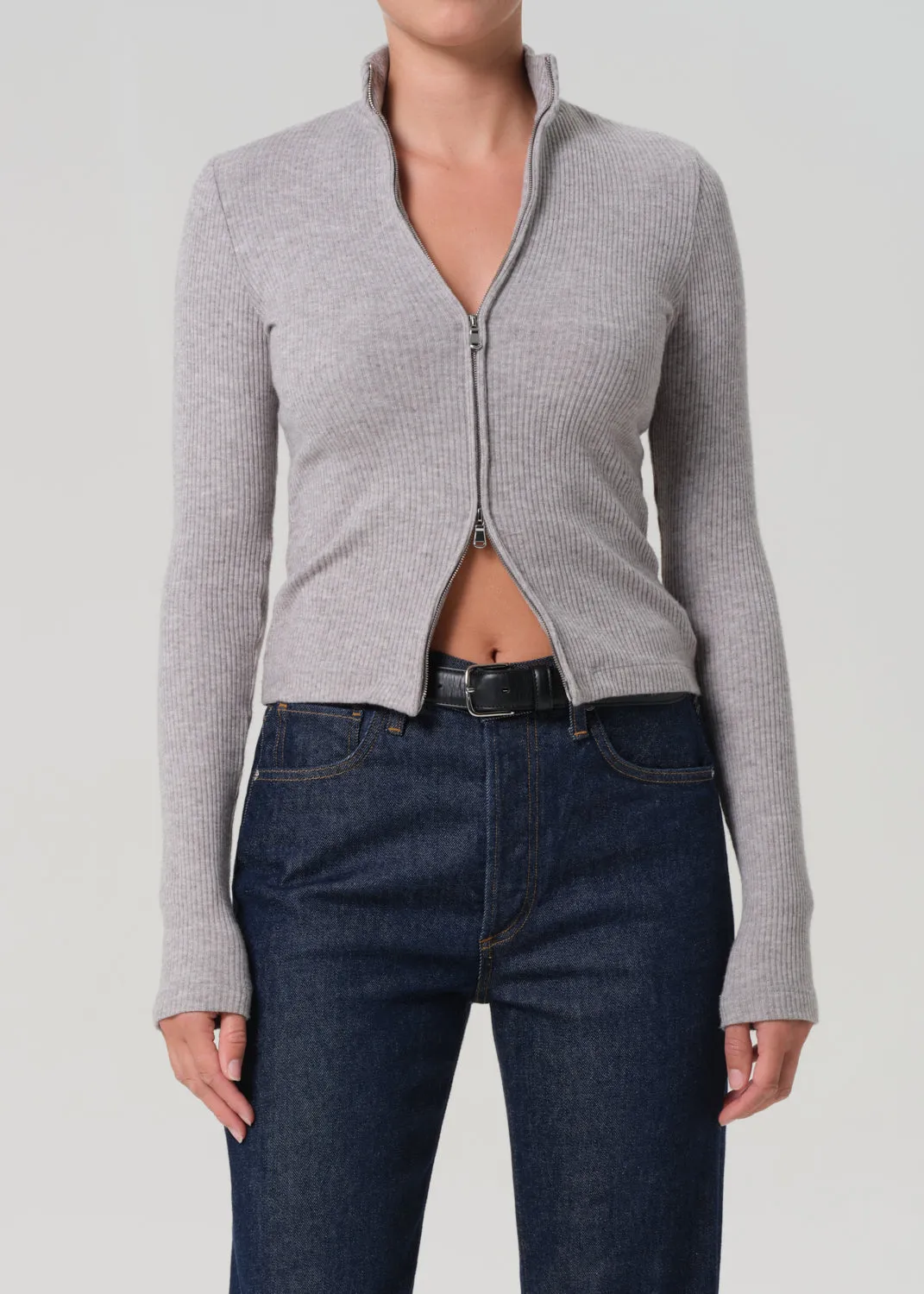 Zip Cardigan in Heather Grey sold by Citizens Of Humanity