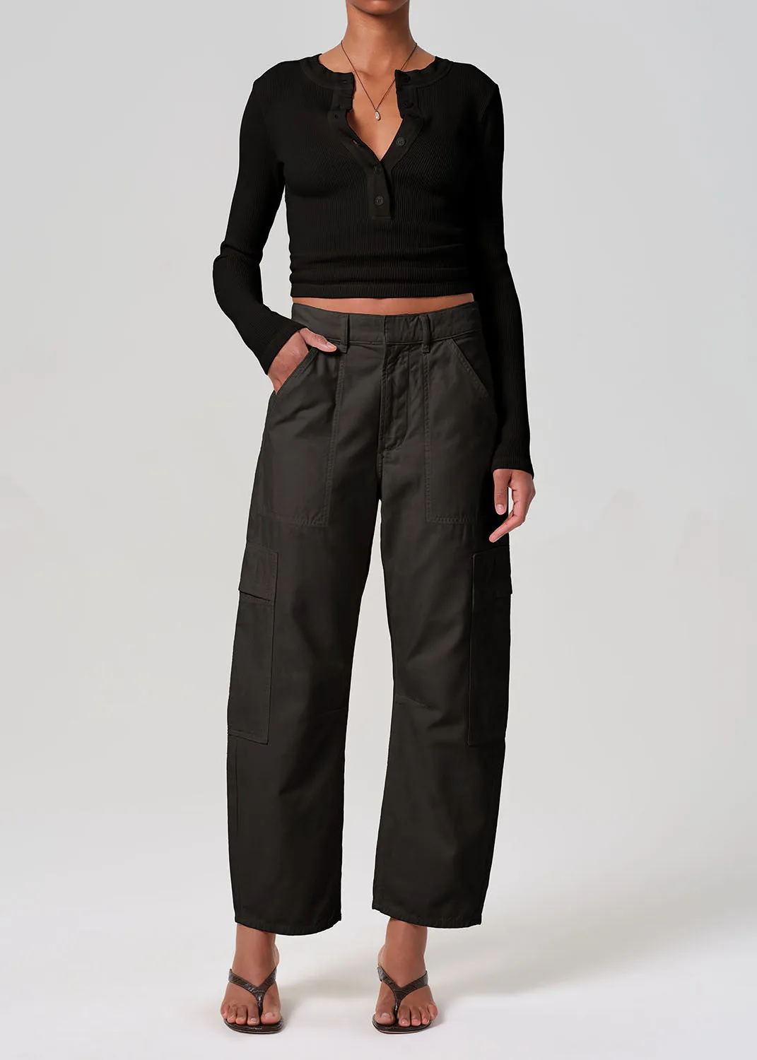 Varra Waffle Henley in Black sold by Citizens Of Humanity product image thumbnail 5