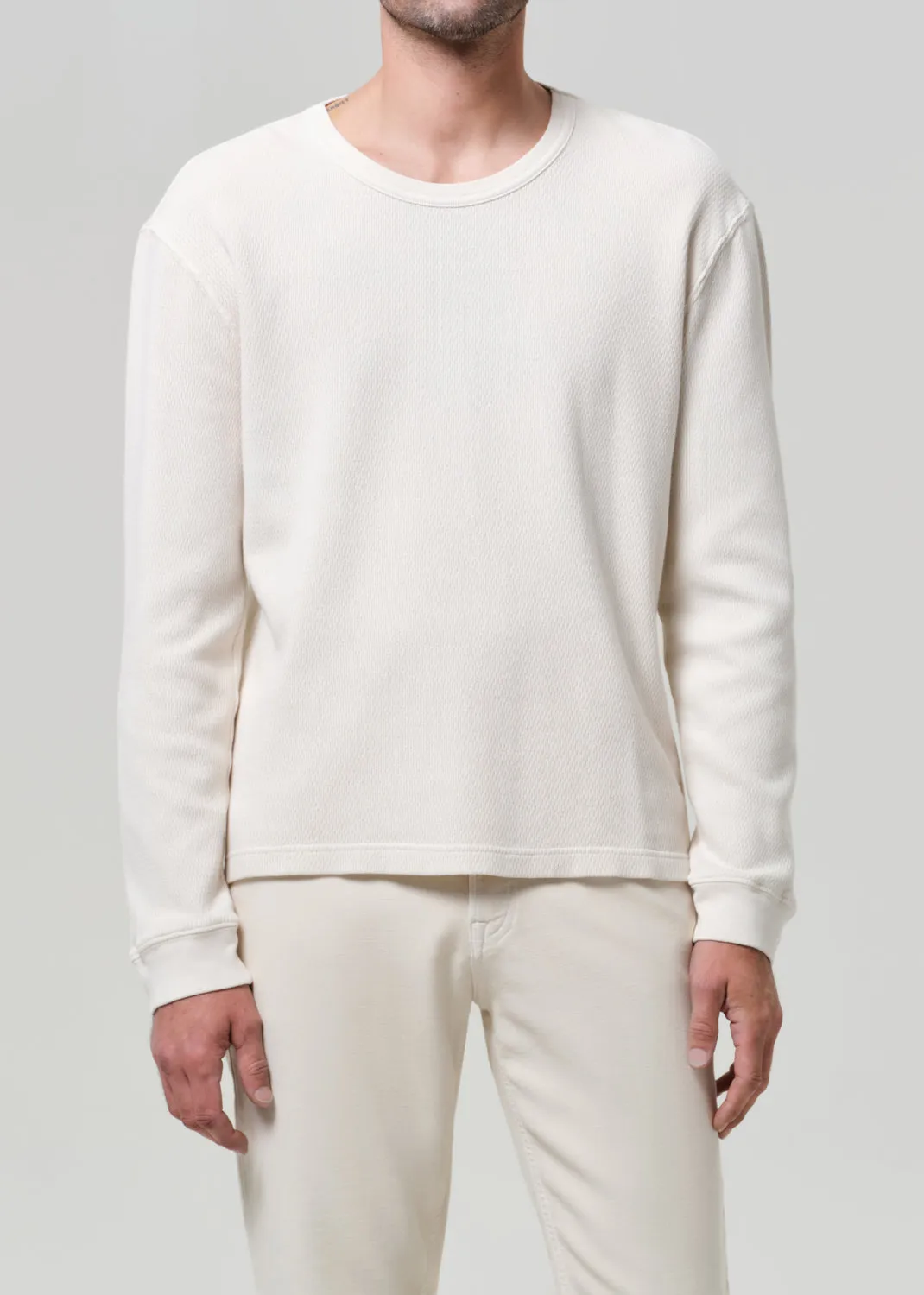 Waffle Crewneck in Plaster sold by Citizens Of Humanity product image thumbnail 2