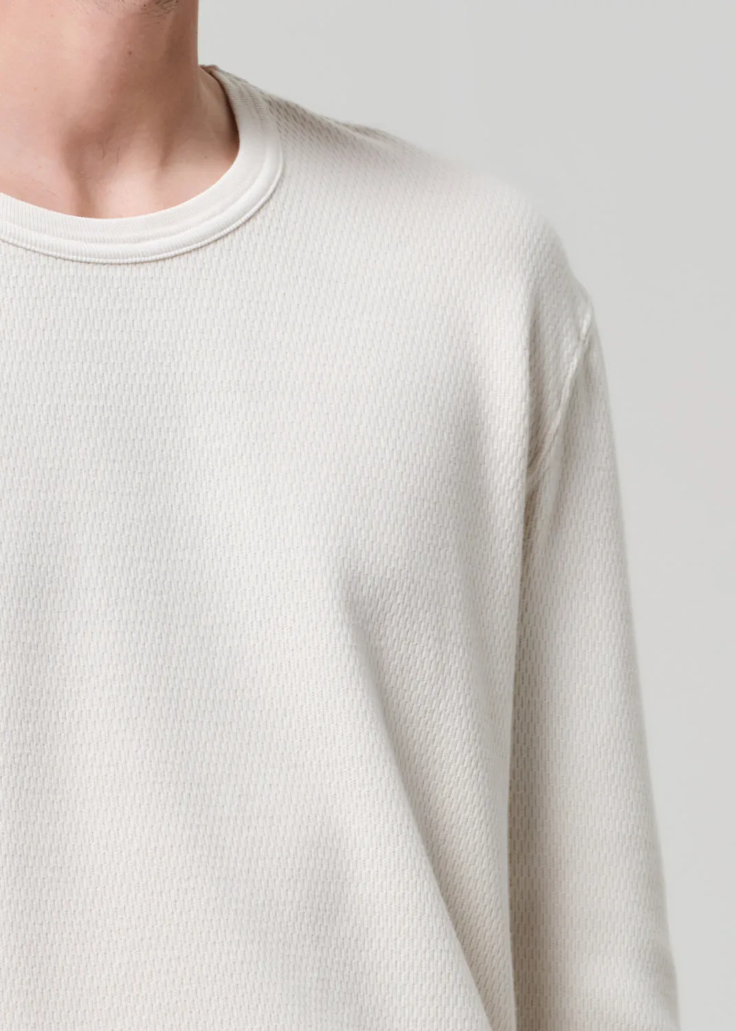 Waffle Crewneck in Plaster sold by Citizens Of Humanity product image thumbnail 5
