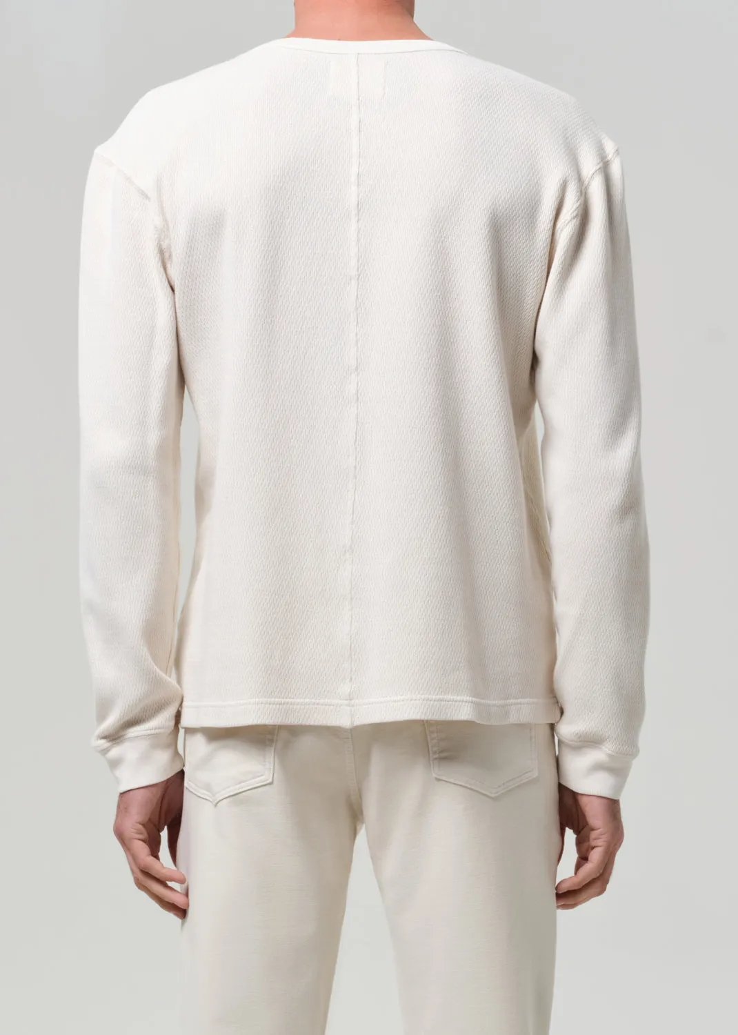 Waffle Crewneck in Plaster sold by Citizens Of Humanity product image thumbnail 3