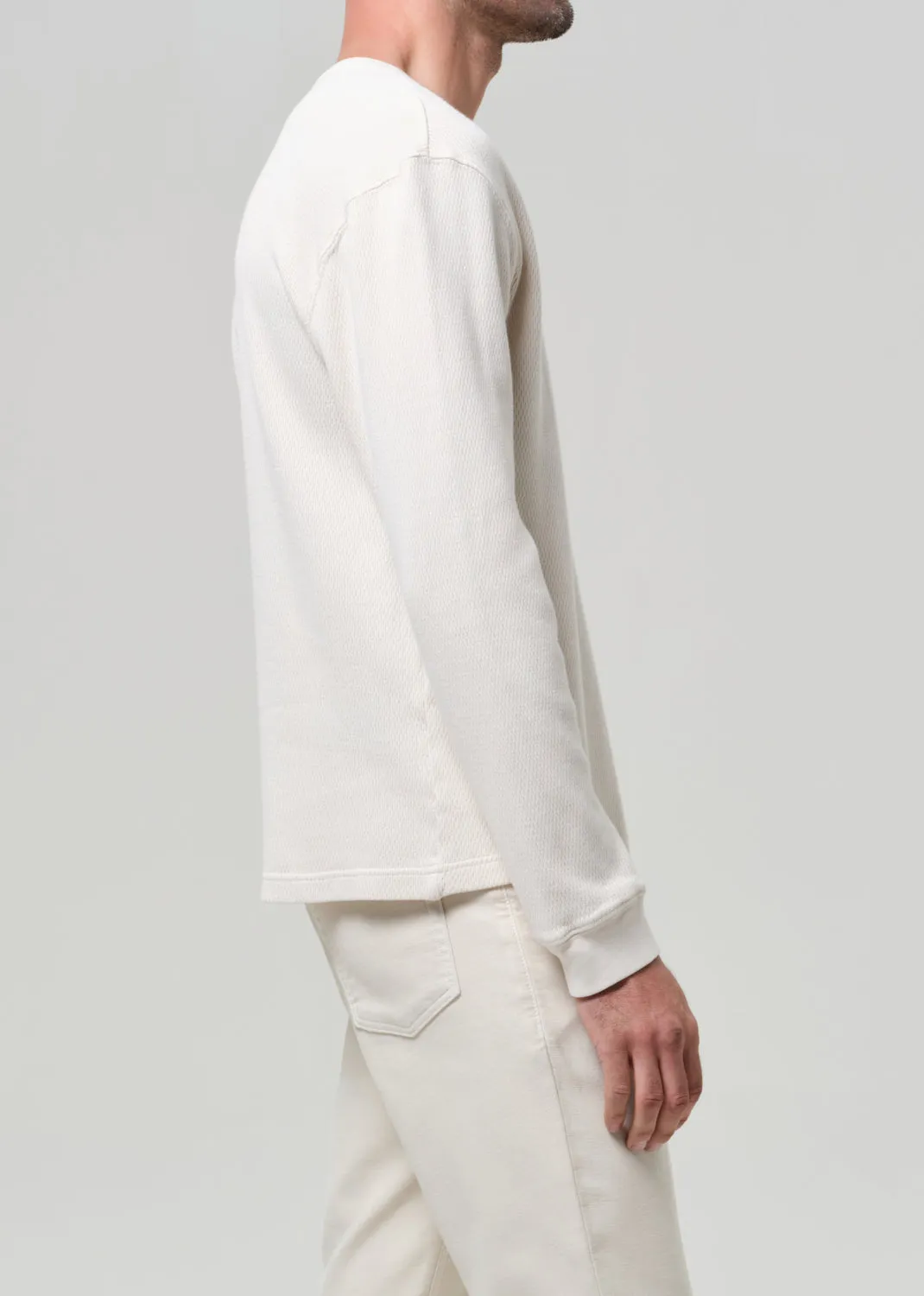 Waffle Crewneck in Plaster sold by Citizens Of Humanity product image thumbnail 4