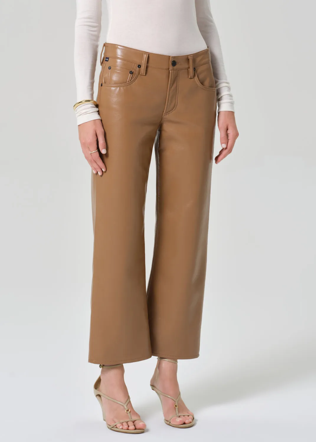 Faye Vintage Straight Recycled Leather in Pale Toffee sold by Citizens Of Humanity product image thumbnail 4