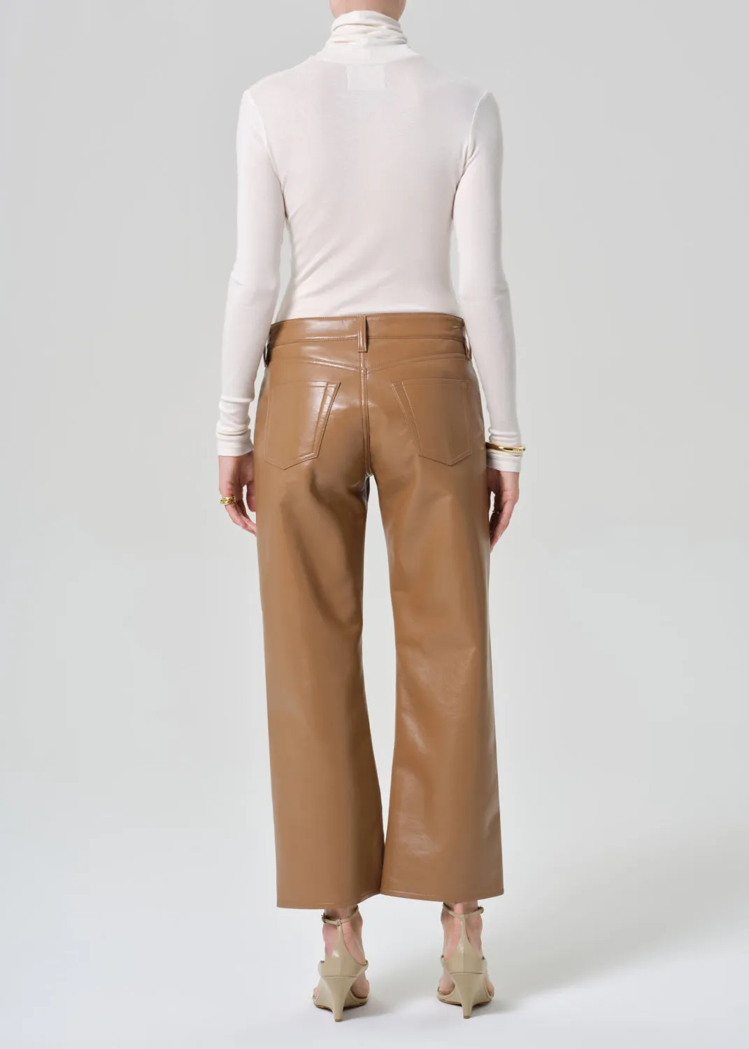 Faye Vintage Straight Recycled Leather in Pale Toffee sold by Citizens Of Humanity product image thumbnail 2
