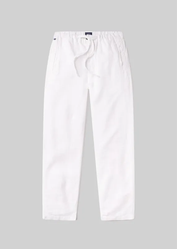 Drawstring Deck Linen Pant in White sold by Citizens Of Humanity