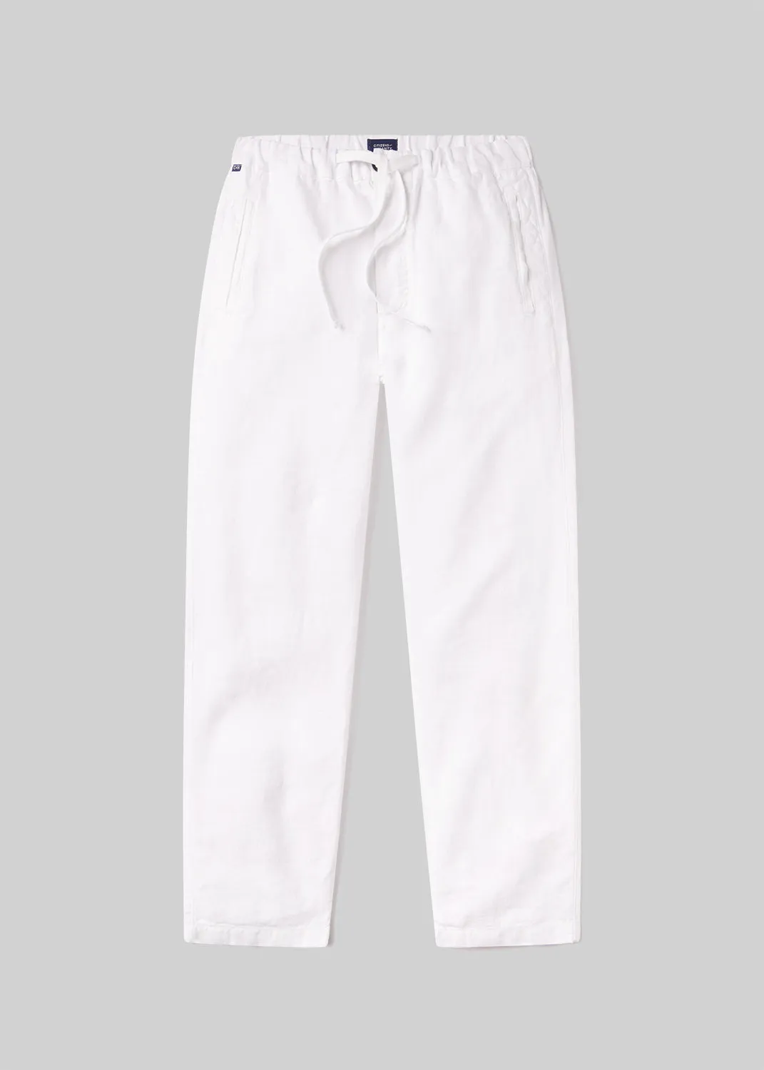 Drawstring Deck Linen Pant in White sold by Citizens Of Humanity