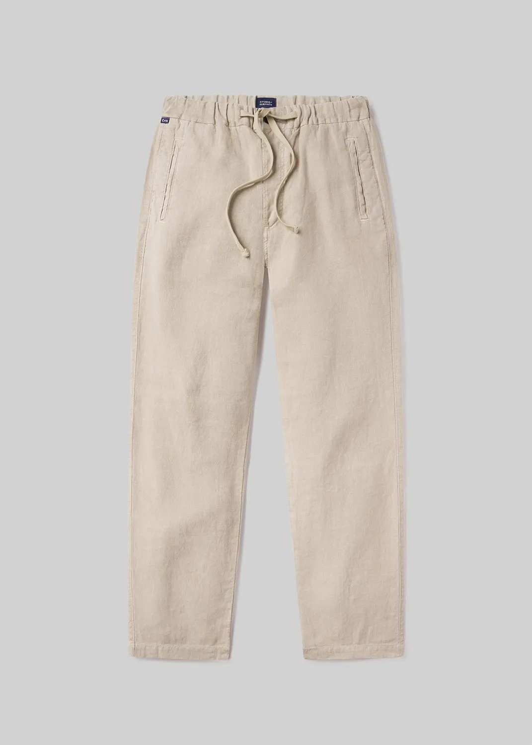 Drawstring Deck Linen Pant in Wheat sold by Citizens Of Humanity