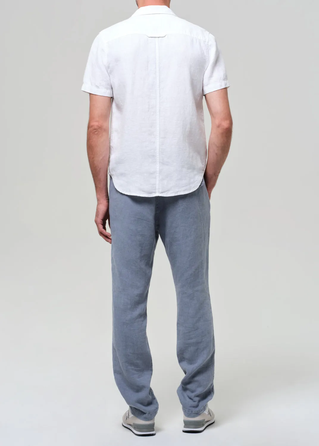 Drawstring Deck Linen Pant in Stone Blue sold by Citizens Of Humanity product image thumbnail 3