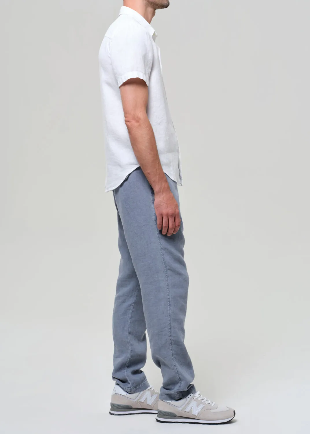 Drawstring Deck Linen Pant in Stone Blue sold by Citizens Of Humanity product image thumbnail 4