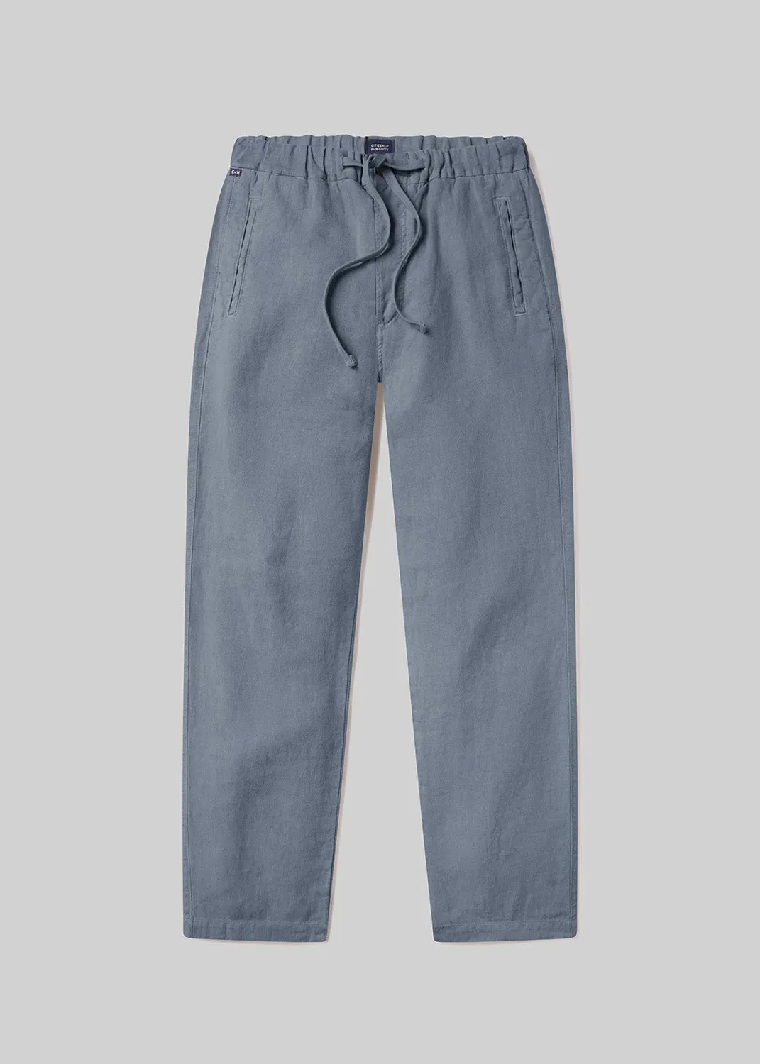 Drawstring Deck Linen Pant in Stone Blue sold by Citizens Of Humanity