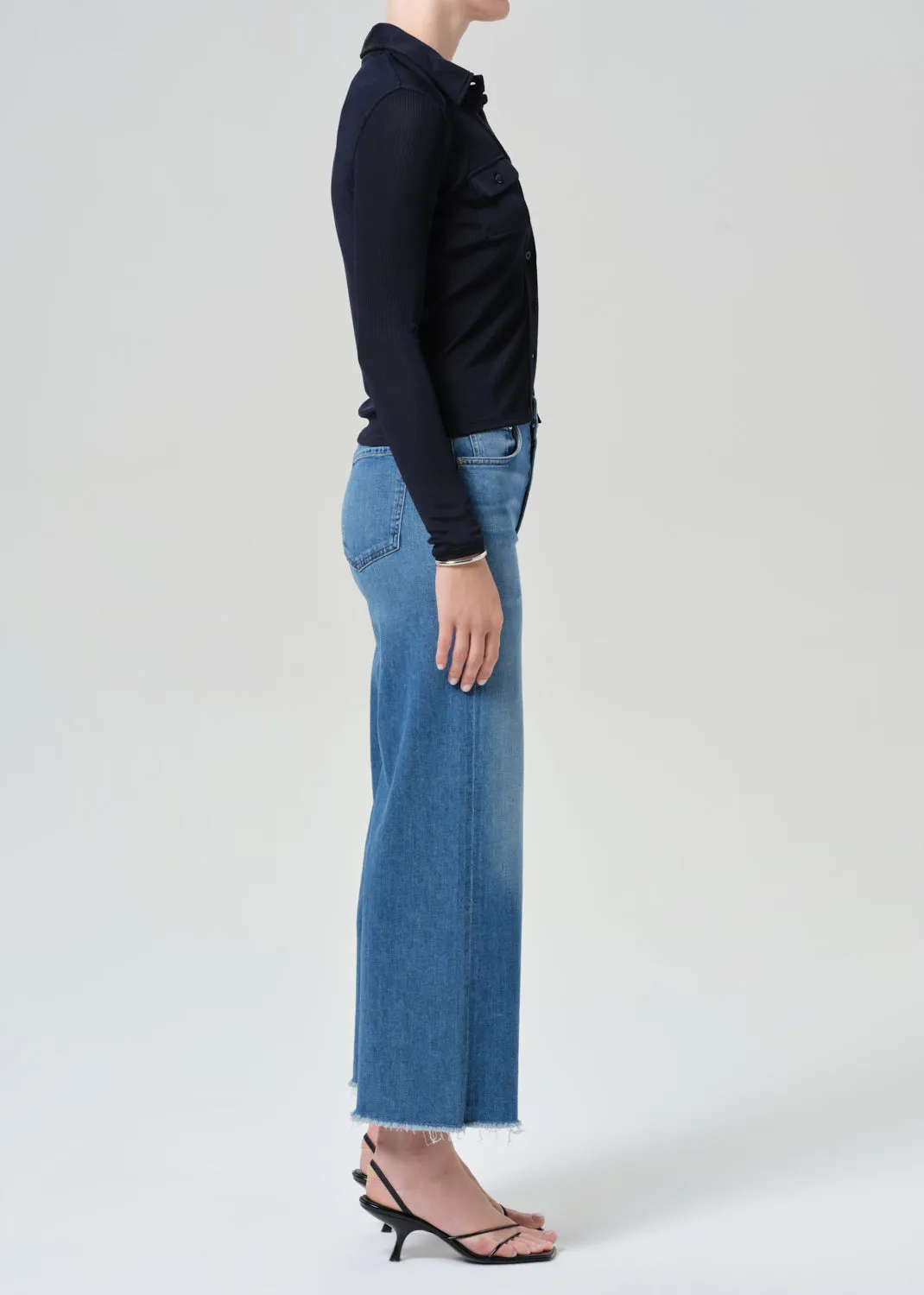 Lyra Wide Leg Crop Raw Hem in Verve sold by Citizens Of Humanity product image thumbnail 3