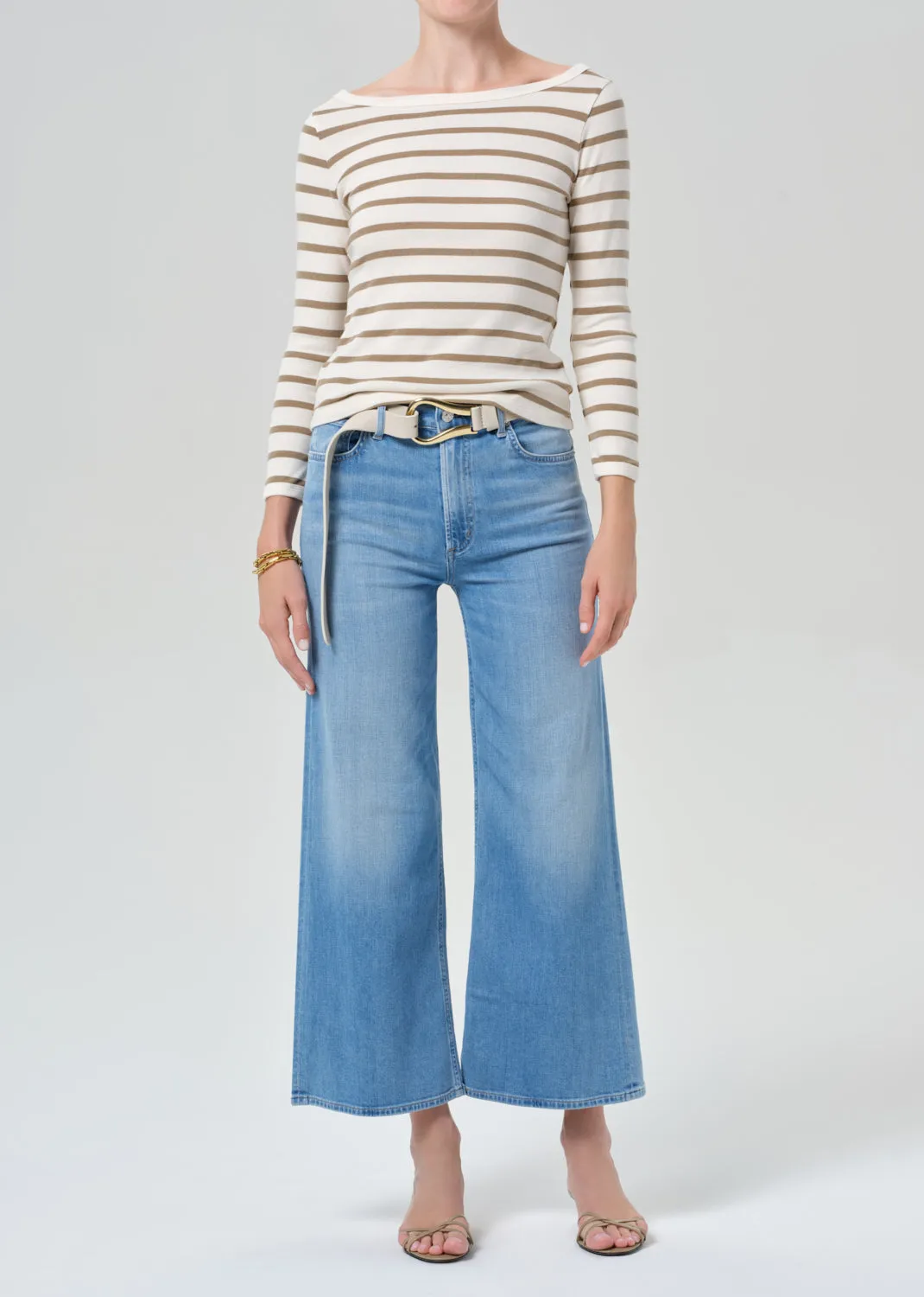 Lyra Wide Leg Crop Clean Hem in Andante sold by Citizens Of Humanity