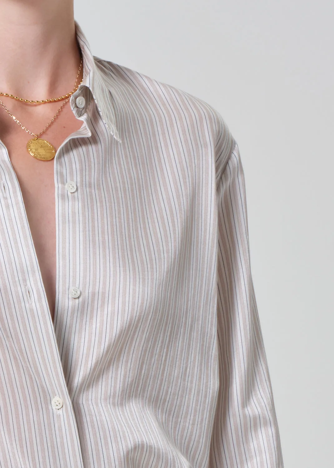 Camilia Shirt in Sandstone Stripe sold by Citizens Of Humanity product image thumbnail 4