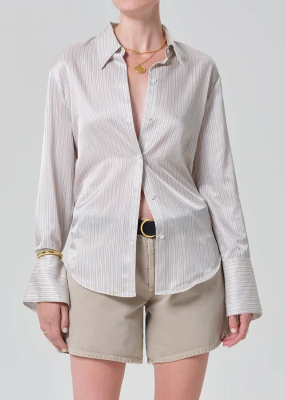 Camilia Shirt in Sandstone Stripe sold by Citizens Of Humanity