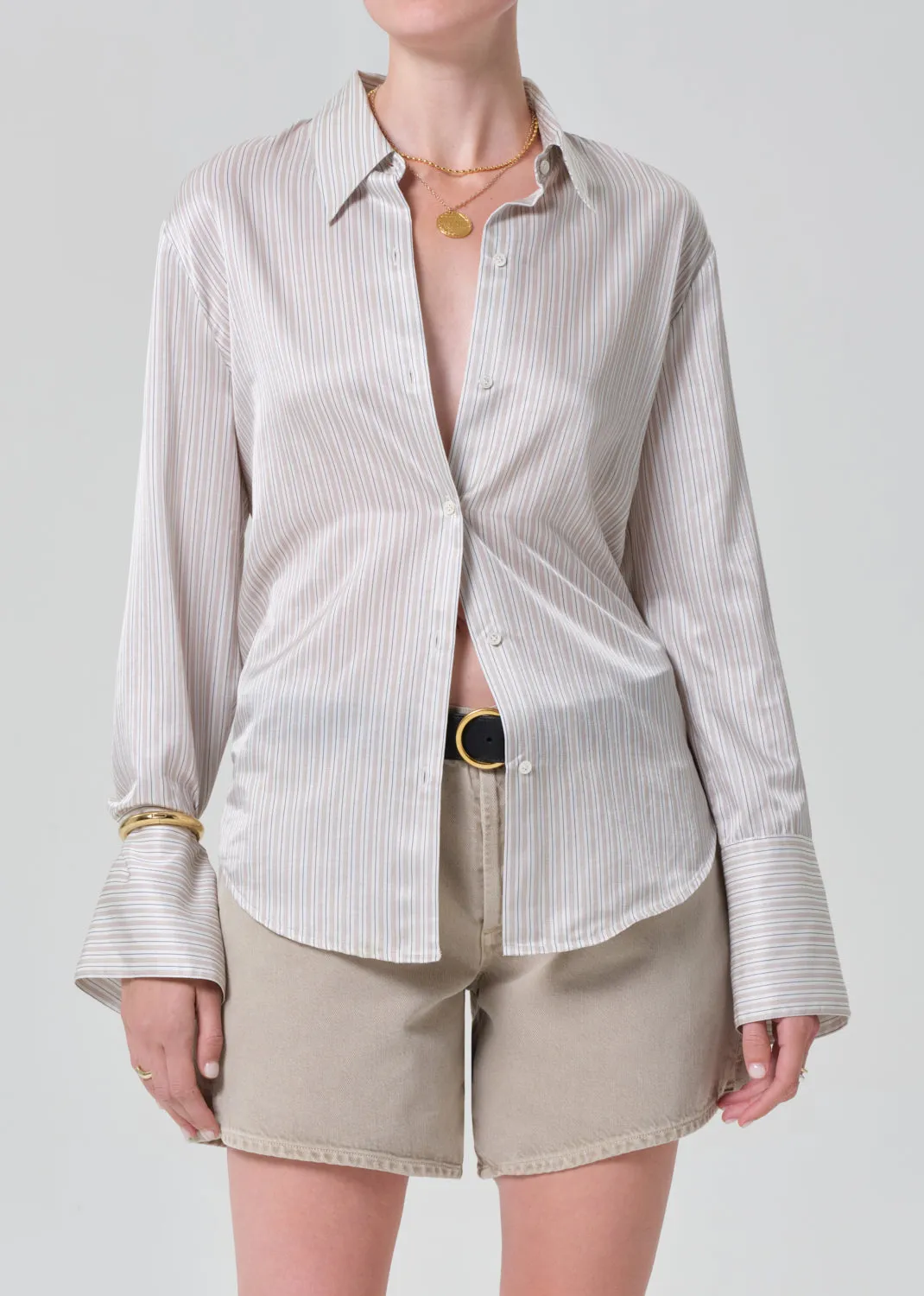 Camilia Shirt in Sandstone Stripe sold by Citizens Of Humanity