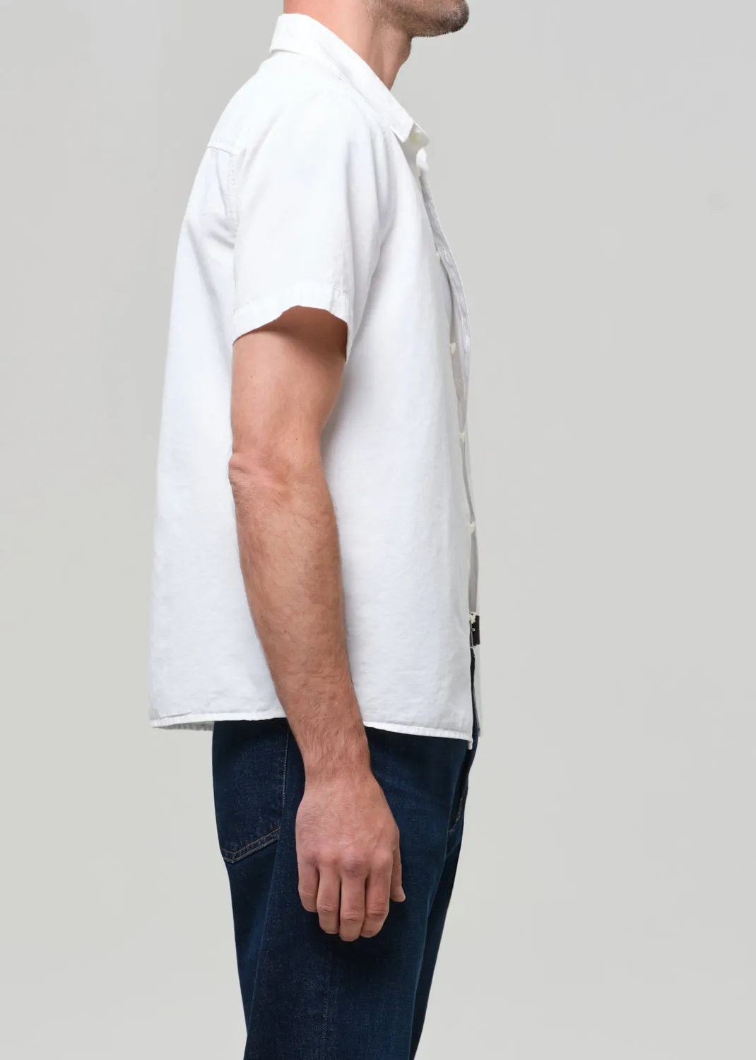 Short Sleeve Pocket Cairo Shirt in Soft White sold by Citizens Of Humanity product image thumbnail 5