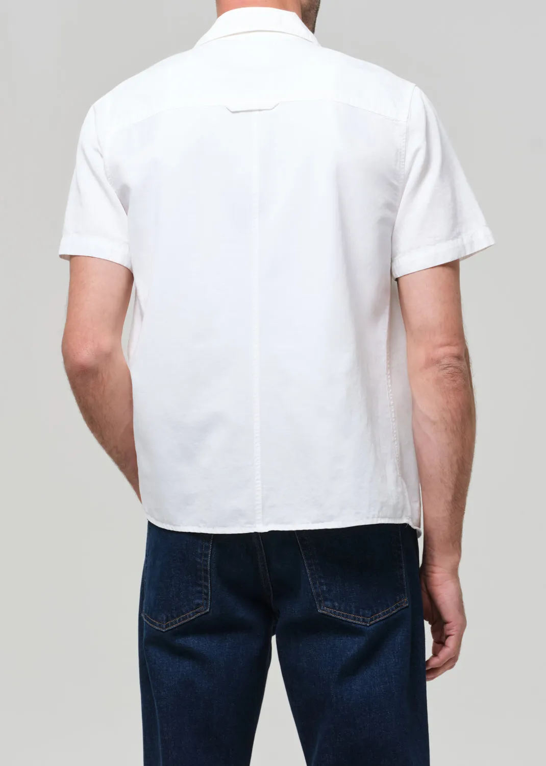 Short Sleeve Pocket Cairo Shirt in Soft White sold by Citizens Of Humanity product image thumbnail 4