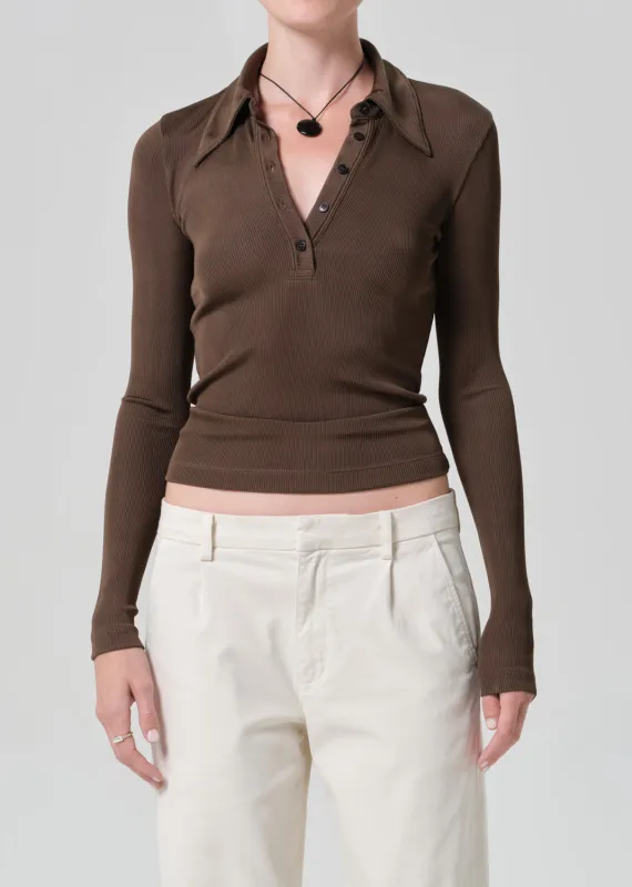 Shaea Polo in Cocoa sold by Citizens Of Humanity