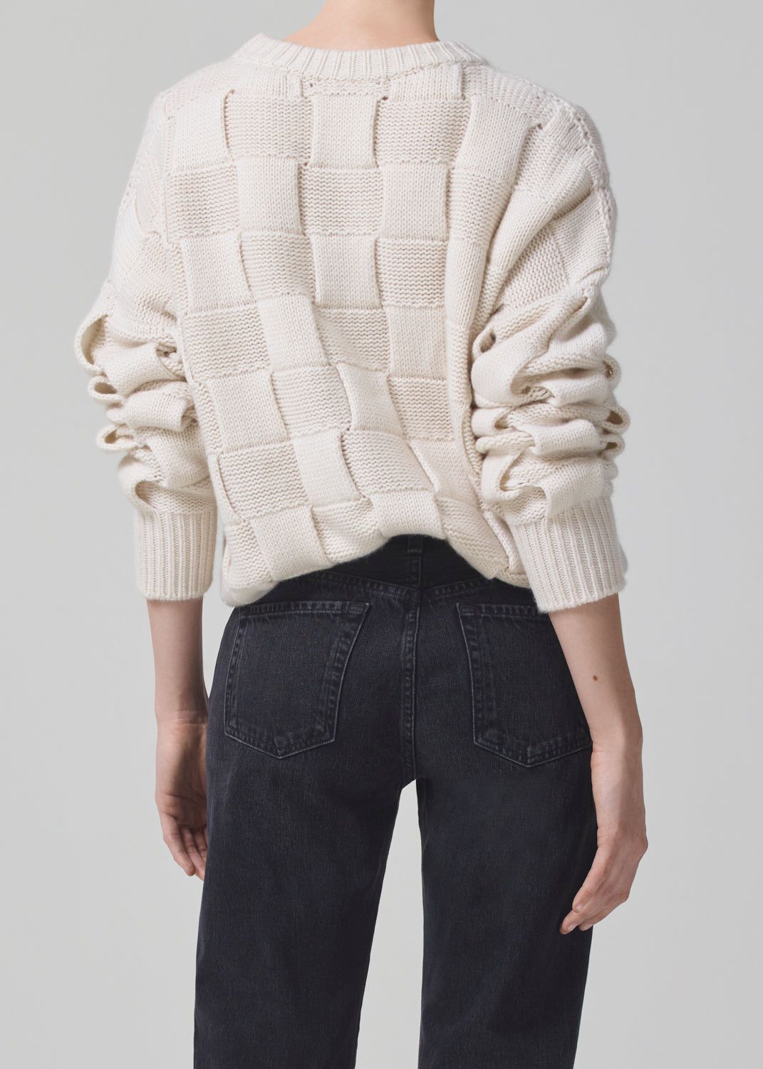 Basket Weave Crewneck Sweater in Cream Top sold by Citizens Of Humanity product image thumbnail 2