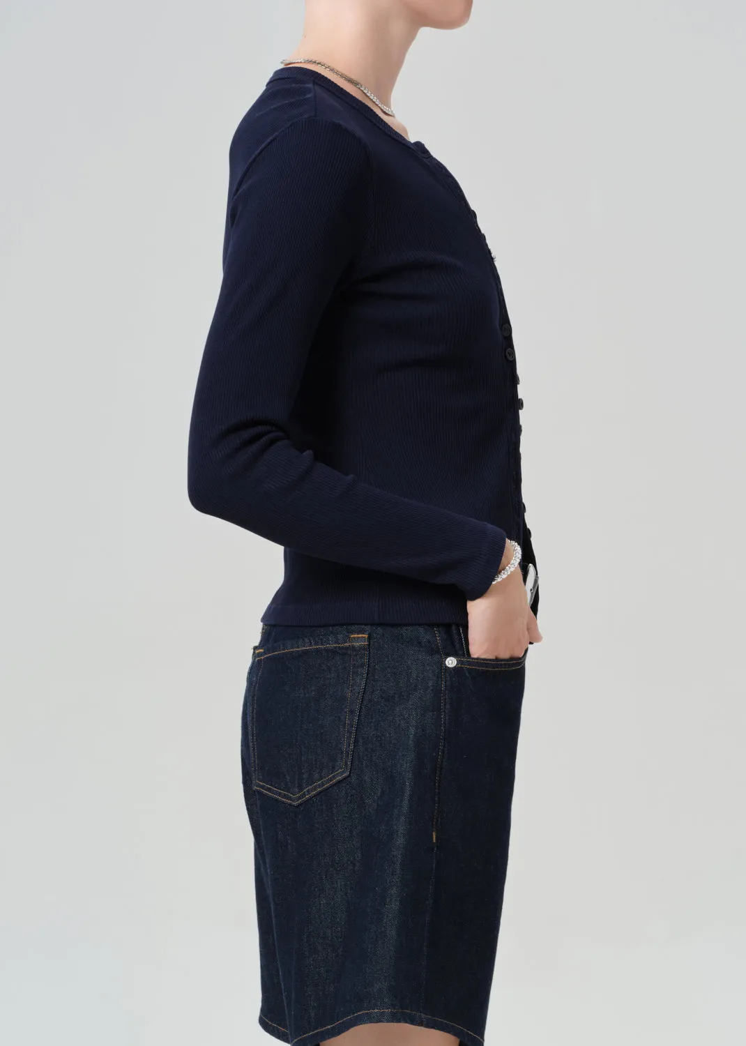 Kari Long Cardigan in Navy sold by Citizens Of Humanity product image thumbnail 3