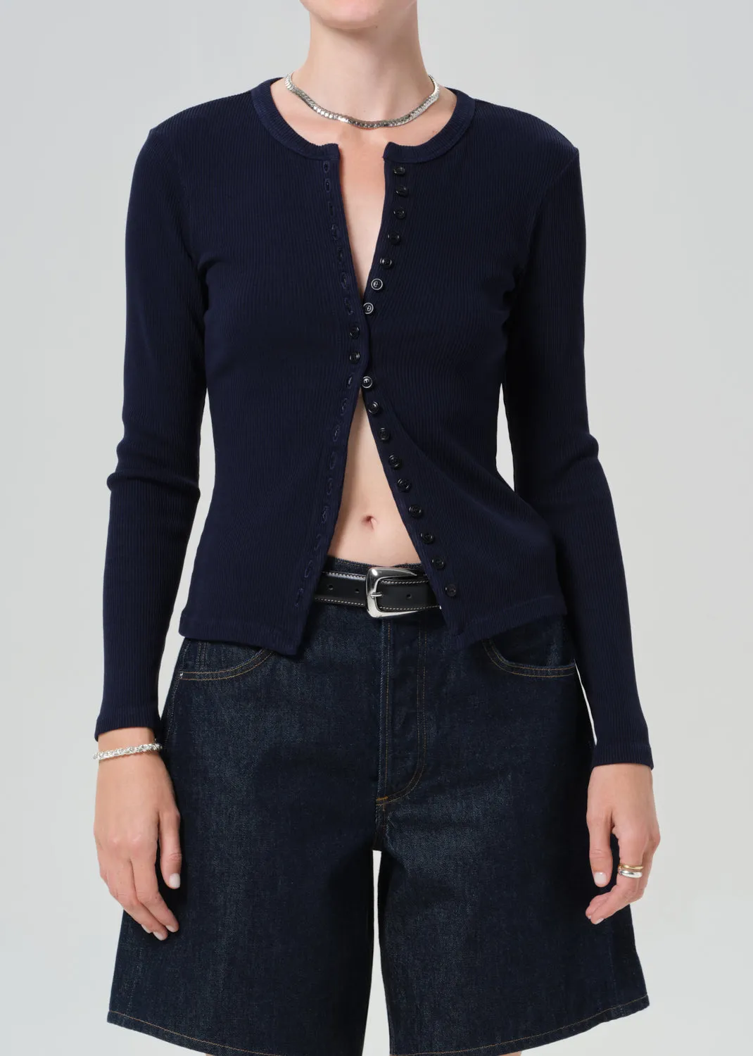 Kari Long Cardigan in Navy sold by Citizens Of Humanity
