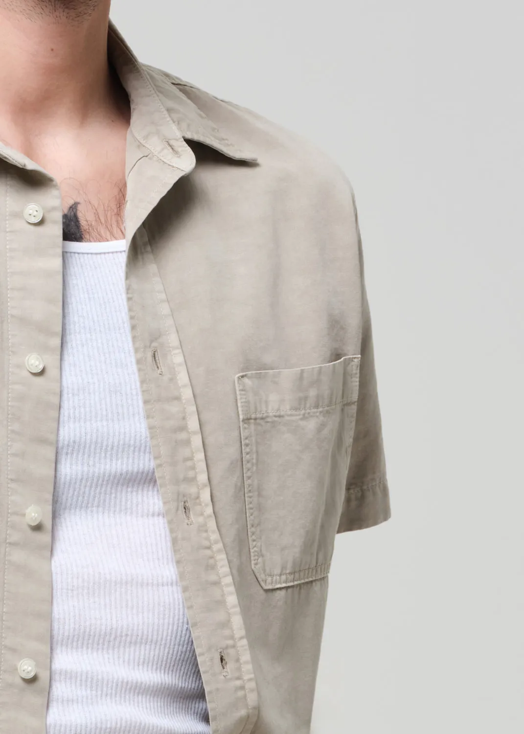 Short Sleeve Pocket Cairo Shirt in Burnished Quartz sold by Citizens Of Humanity product image thumbnail 5