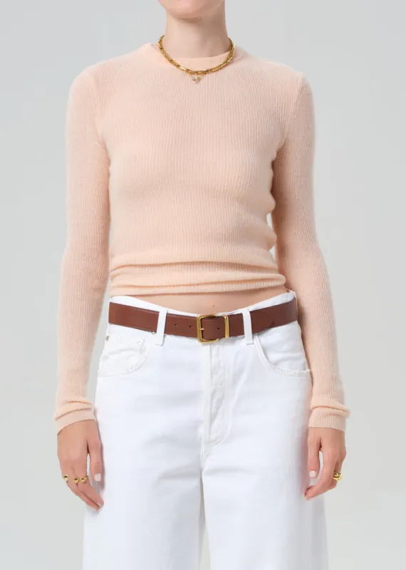 Alessia Crewneck Sweater in Peach sold by Citizens Of Humanity