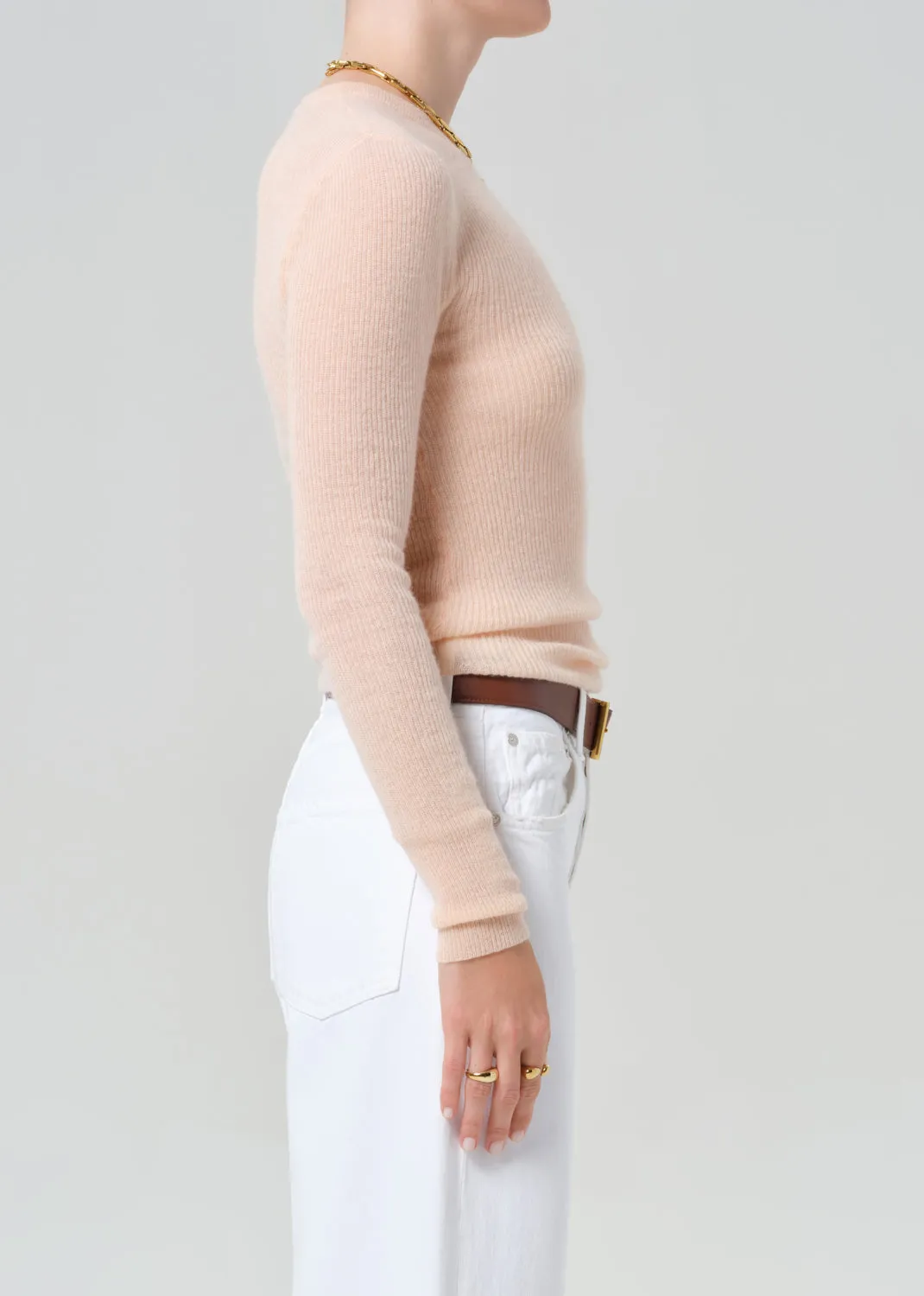 Alessia Crewneck Sweater in Peach sold by Citizens Of Humanity product image thumbnail 4