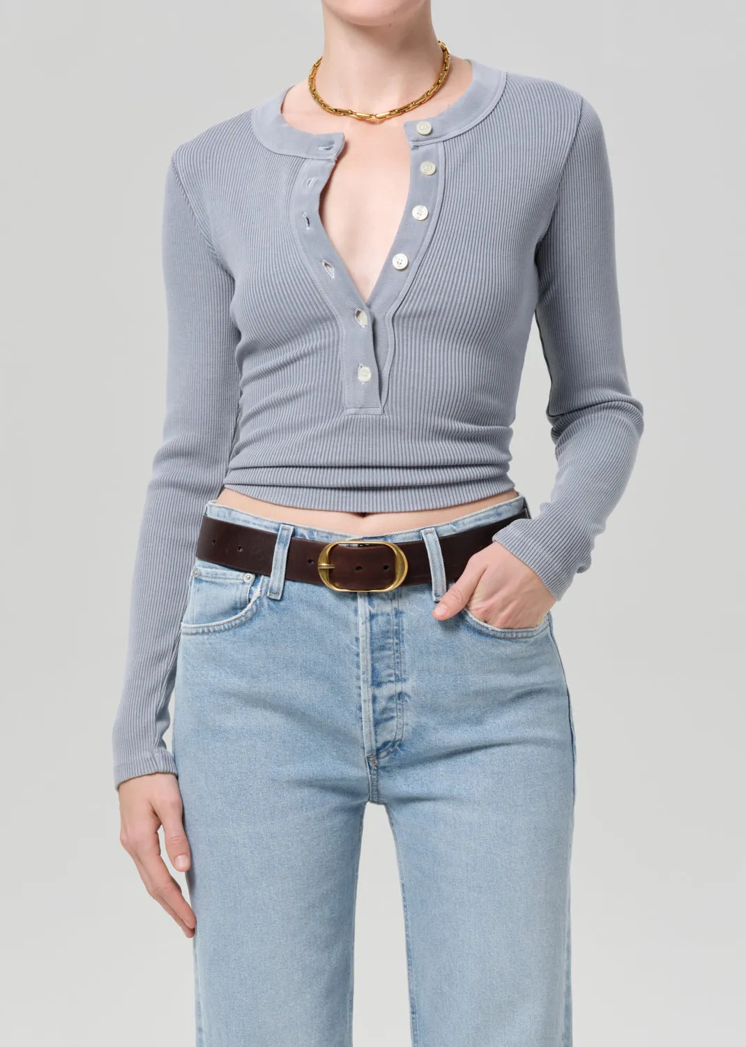 Varra Henley in Hematite sold by Citizens Of Humanity