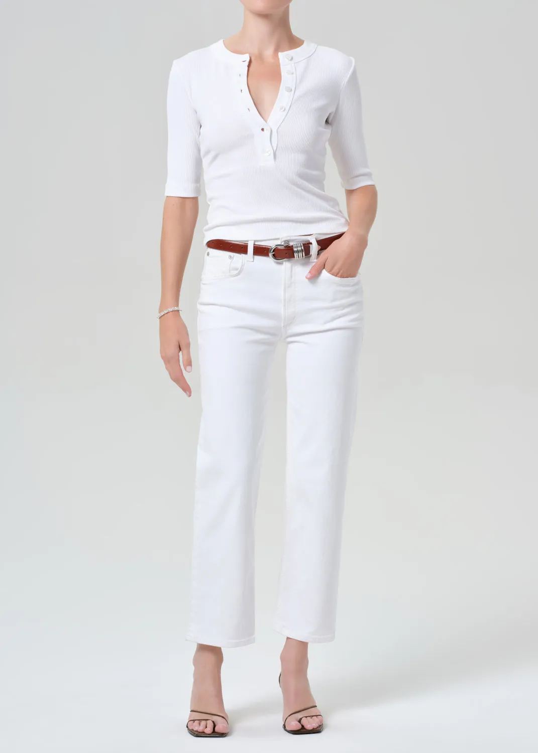 Petite Palma Straight in Soft White sold by Citizens Of Humanity