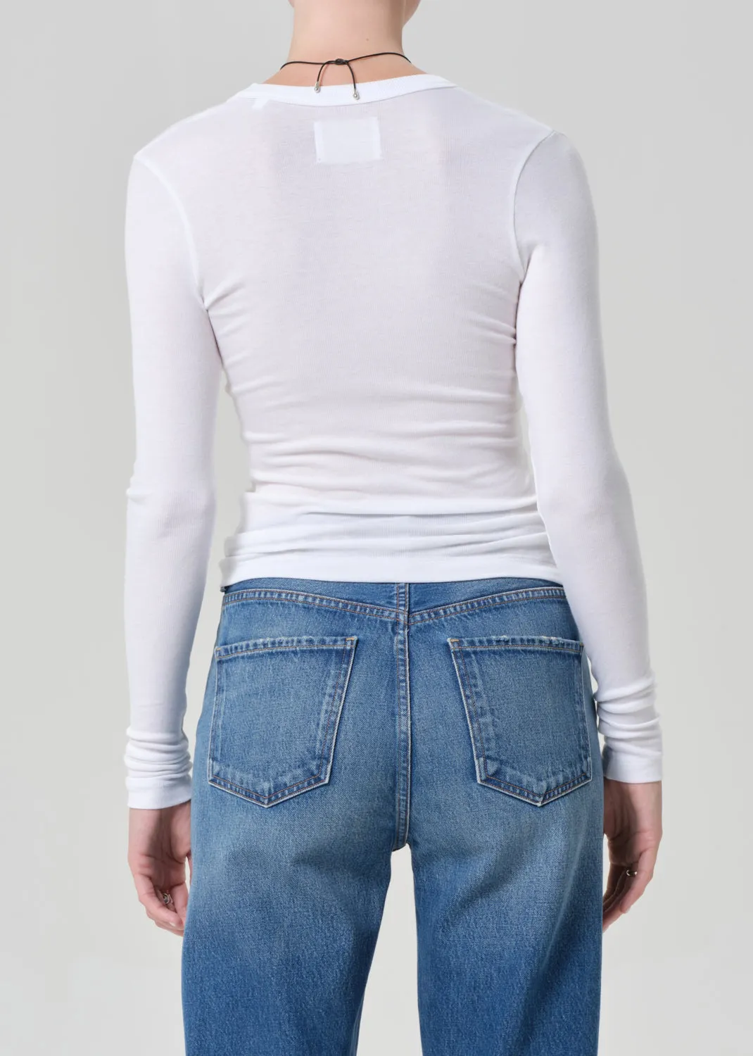 Mara U Neck Long Sleeve in White sold by Citizens Of Humanity product image thumbnail 2