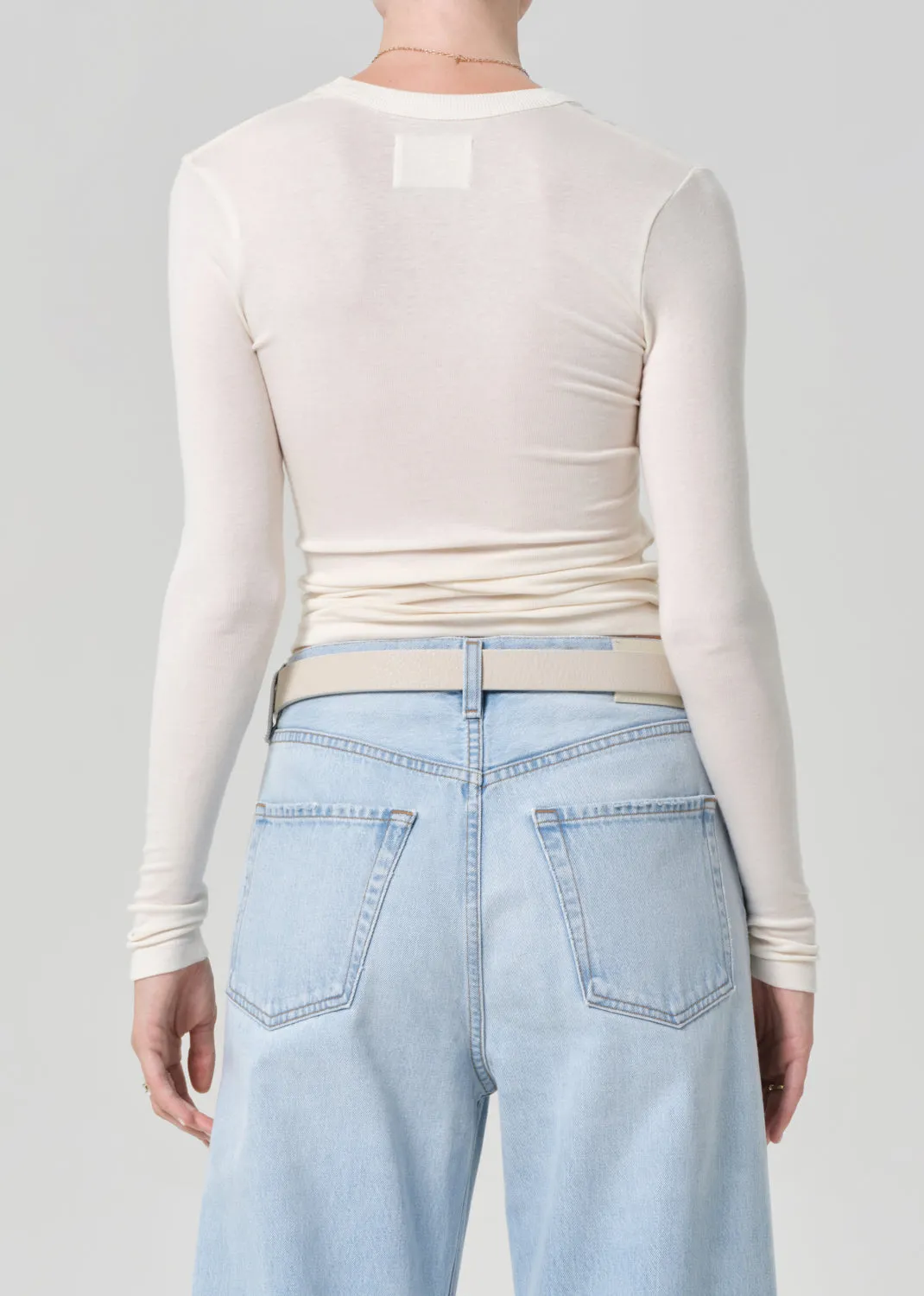 Mara U Neck Long Sleeve in Dune sold by Citizens Of Humanity product image thumbnail 2