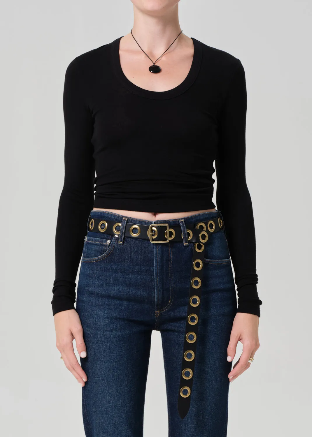 Mara U Neck Long Sleeve in Black sold by Citizens Of Humanity