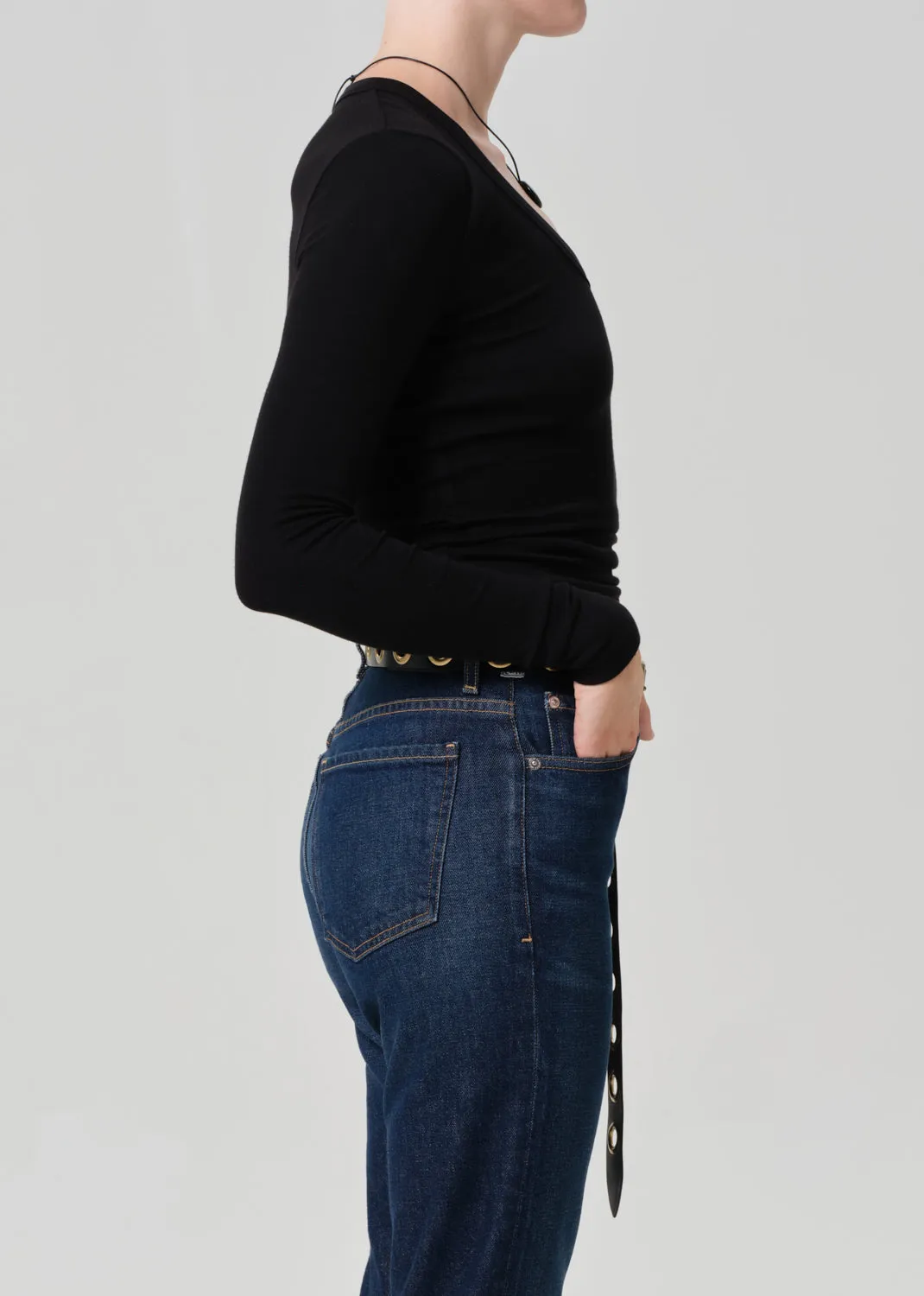 Mara U Neck Long Sleeve in Black sold by Citizens Of Humanity product image thumbnail 3