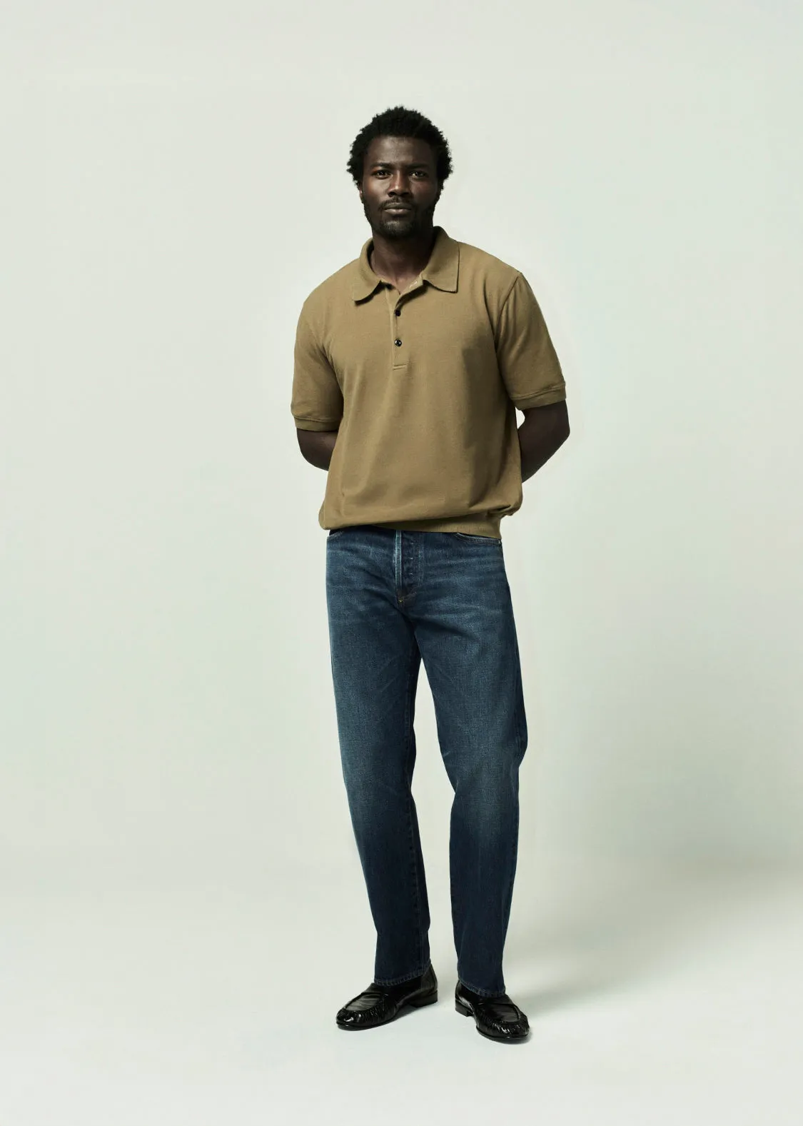 Banded Polo in Vintage Kelp sold by Citizens Of Humanity