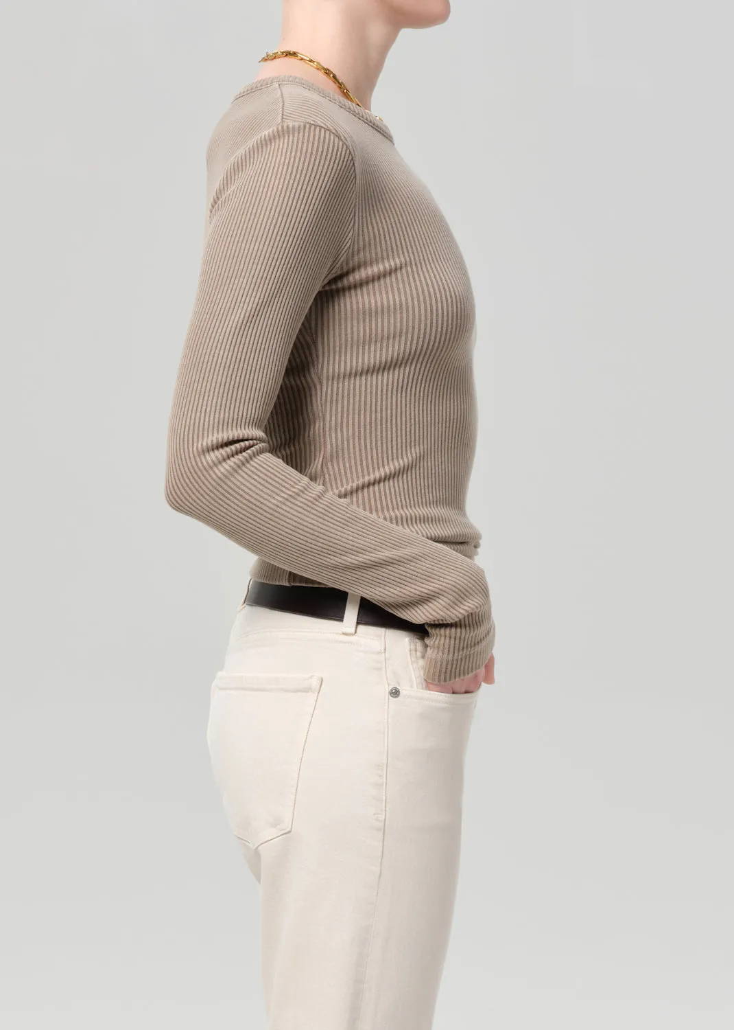 Bina Crewneck in Sandatlas sold by Citizens Of Humanity product image thumbnail 3